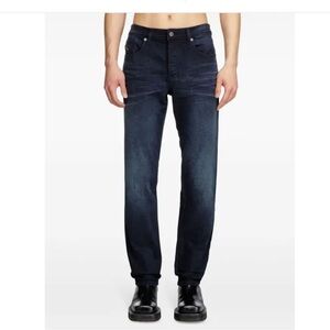 Diesal D-SKRUKT Stone Blue Slim Cut Corduroy Designer Pants, Size 32W/32L